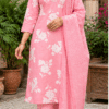 Blush_Pink_Product_Photo_1 Floral Printed Cotton Suit Set with Embroidered Neckline & Dupatta