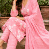 Blush_Pink_Product_Photo_2 Floral Printed Cotton Suit Set with Embroidered Neckline & Dupatta