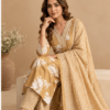 FilleFashion_Product_2_Seated_Editorial Floral Printed Cotton Suit Set with Embroidered Neckline & Dupatta