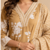 FilleFashion_Product_4_Detail_Closeup Floral Printed Cotton Suit Set with Embroidered Neckline & Dupatta