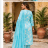 Sky_Blue_Photo_3 Floral Printed Cotton Suit Set with Embroidered Neckline & Dupatta